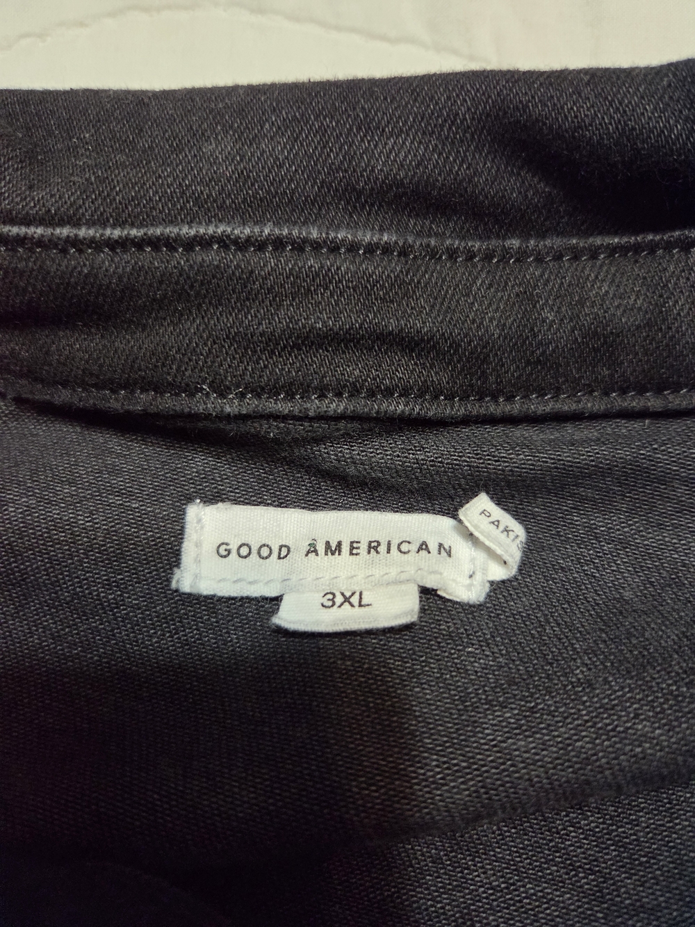 Good American Fit For Success Black Denim Jumpsuit - Size 3XL - Picture 3 of 8